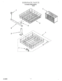 06 - Dishrack parts for Whirlpool Dishwasher DU801DWGX2 from AppliancePartsPros.com