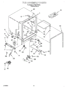 03 - Tub Assembly parts for Whirlpool Dishwasher DP840DWGX2 from AppliancePartsPros.com