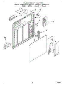 02 - Inner Door parts for Whirlpool Dishwasher GU940SCGQ3 from AppliancePartsPros.com