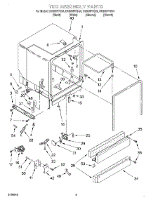 03 - Tub Assembly parts for Whirlpool Dishwasher DU920PFGB4 from AppliancePartsPros.com