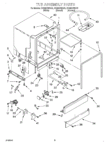 03 - Tub Assembly parts for Whirlpool Dishwasher DU840DWGZ2 from AppliancePartsPros.com