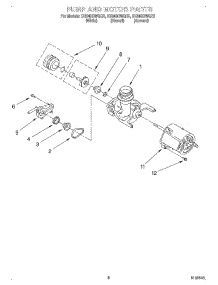 05 - Pump And Motor parts for Whirlpool Dishwasher DU840DWGZ2 from AppliancePartsPros.com