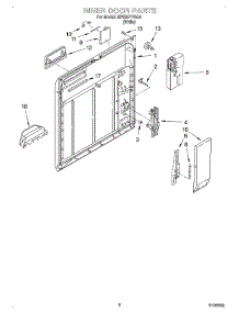 02 - Inner Door parts for Whirlpool Dishwasher DP920PFGQ4 from AppliancePartsPros.com