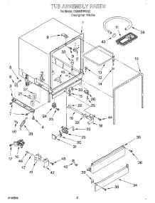 03 - Tub Assembly parts for Whirlpool Dishwasher DU800DWGQ2 from AppliancePartsPros.com