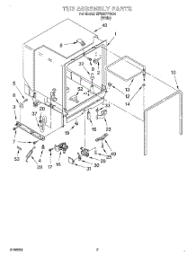 03 - Tub Assembly parts for Whirlpool Dishwasher DP920PFGQ4 from AppliancePartsPros.com