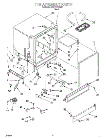 03 - Tub Assembly parts for Whirlpool Dishwasher DU811DWGU0 from AppliancePartsPros.com