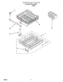 06 - Dishrack parts for Whirlpool Dishwasher DU811DWGQ0 from AppliancePartsPros.com
