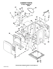 02 - Cabinet Parts parts for Whirlpool Dryer WGD8200YW0 from AppliancePartsPros.com