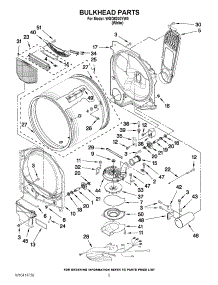 03 - Bulkhead Parts parts for Whirlpool Dryer WGD8200YW0 from AppliancePartsPros.com
