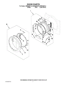 04 - Door Parts parts for Whirlpool Dryer WED94HEXW0 from AppliancePartsPros.com