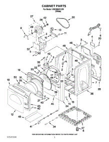 02 - Cabinet Parts parts for Whirlpool Dryer WGD8600YW0 from AppliancePartsPros.com