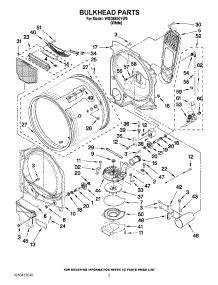 03 - Bulkhead Parts parts for Whirlpool Dryer WGD8600YW0 from AppliancePartsPros.com