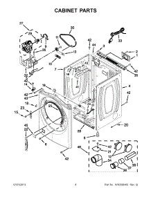 02 - Cabinet Parts parts for Whirlpool Dryer WGD94HEXW0 from AppliancePartsPros.com