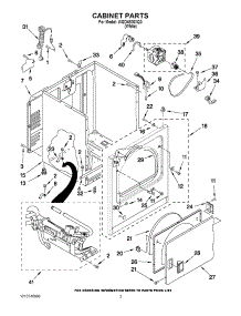 02 - Cabinet Parts parts for Whirlpool Dryer WGD4800XQ0 from AppliancePartsPros.com