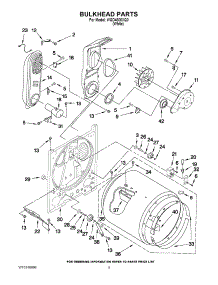 03 - Bulkhead Parts parts for Whirlpool Dryer WGD4800XQ0 from AppliancePartsPros.com