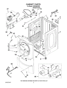 02 - Cabinet Parts parts for Whirlpool Dryer WGD9400SW2 from AppliancePartsPros.com