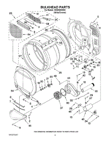 03 - Bulkhead Parts parts for Whirlpool Dryer WGD9400SW2 from AppliancePartsPros.com