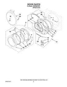 05 - Door Parts parts for Whirlpool Dryer WGD9400SW2 from AppliancePartsPros.com