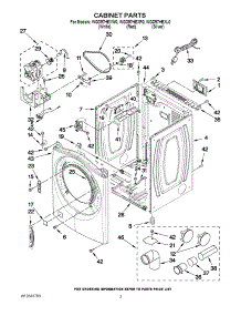 02 - Cabinet Parts parts for Whirlpool Dryer WGD97HEXL0 from AppliancePartsPros.com