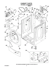 02 - Cabinet Parts parts for Whirlpool Dryer 3LCED9100WQ0 from AppliancePartsPros.com