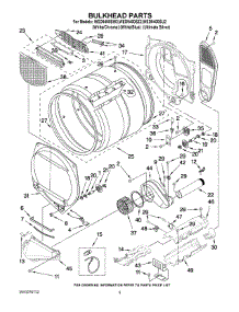 03 - Bulkhead Parts parts for Whirlpool Dryer WED9400SU2 from AppliancePartsPros.com