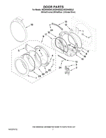04 - Door Parts parts for Whirlpool Dryer WED9400SU2 from AppliancePartsPros.com