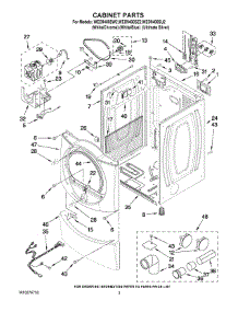 02 - Cabinet Parts parts for Whirlpool Dryer WED9400SW2 from AppliancePartsPros.com