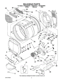 03 - Bulkhead Parts parts for Whirlpool Dryer YWED9450WL1 from AppliancePartsPros.com