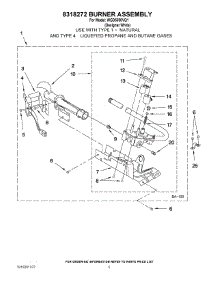 03 - 8318272 Burner Assembly parts for Whirlpool Dryer WGD5590VQ1 from AppliancePartsPros.com