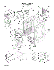 02 - Cabinet Parts parts for Whirlpool Dryer WED9500TW3 from AppliancePartsPros.com