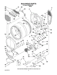 03 - Bulkhead Parts parts for Whirlpool Dryer WED9500TW3 from AppliancePartsPros.com