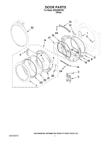 04 - Door Parts parts for Whirlpool Dryer WED9500TW3 from AppliancePartsPros.com
