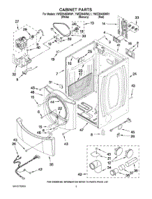 02 - Cabinet Parts parts for Whirlpool Dryer YWED9450WR1 from AppliancePartsPros.com