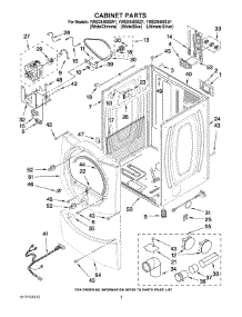 02 - Cabinet Parts parts for Whirlpool Dryer YWED9400SW1 from AppliancePartsPros.com