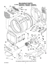 03 - Bulkhead Parts parts for Whirlpool Dryer YWED9400SW1 from AppliancePartsPros.com