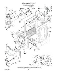 02 - Cabinet Parts parts for Whirlpool Dryer WED9200SQ2 from AppliancePartsPros.com