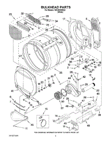 03 - Bulkhead Parts parts for Whirlpool Dryer WED9200SQ2 from AppliancePartsPros.com