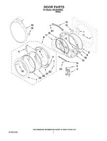 04 - Door Parts parts for Whirlpool Dryer WED9200SQ2 from AppliancePartsPros.com