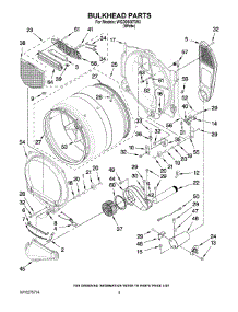 03 - Bulkhead Parts parts for Whirlpool Dryer WGD9500TW3 from AppliancePartsPros.com