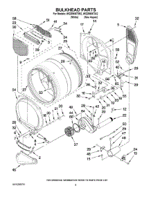 03 - Bulkhead Parts parts for Whirlpool Dryer WGD9600TW2 from AppliancePartsPros.com