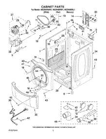 02 - Cabinet Parts parts for Whirlpool Dryer WED9450WR1 from AppliancePartsPros.com