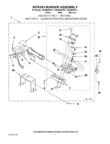 04 - 8576353 Burner Assembly parts for Whirlpool Dryer WGD9450WR1 from AppliancePartsPros.com