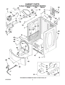 02 - Cabinet Parts parts for Whirlpool Dryer WED9450WL0 from AppliancePartsPros.com