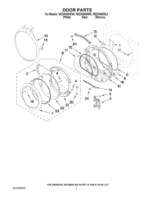 04 - Door Parts parts for Whirlpool Dryer WED9450WL0 from AppliancePartsPros.com