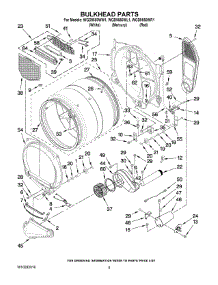 03 - Bulkhead Parts parts for Whirlpool Dryer WGD9550WR1 from AppliancePartsPros.com