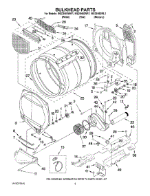 03 - Bulkhead Parts parts for Whirlpool Dryer WED9450WL1 from AppliancePartsPros.com