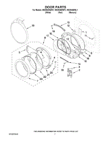 04 - Door Parts parts for Whirlpool Dryer WED9450WL1 from AppliancePartsPros.com