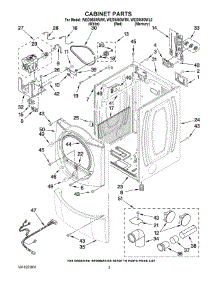 02 - Cabinet Parts parts for Whirlpool Dryer WED9550WR0 from AppliancePartsPros.com