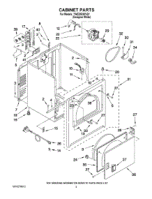 02 - Cabinet Parts parts for Whirlpool Dryer YWED5200VQ1 from AppliancePartsPros.com