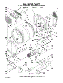 03 - Bulkhead Parts parts for Whirlpool Dryer YWED9550WW0 from AppliancePartsPros.com